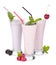 Blackberry, raspberry and cherry milk smoothie wit