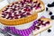 Blackberry sour cream pie