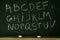 Blackboard alphabet