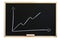 Blackboard with business chart