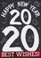 Blackboard and Chalk Drawings to Celebrate New Year 2020, Vector Illustration