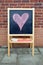 Blackboard, with chalk heart