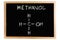 Blackboard with the chemical formula of Methanol