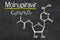 Blackboard with the chemical formula of Molnupiravir