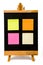 Blackboard with colorful post-it