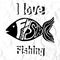 Blackboard fish card - Lettering hand drawn Fish. Vector illustration