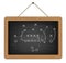 Blackboard with football tactic