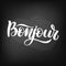 Blackboard lettering bonjour