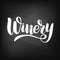 Blackboard lettering winery