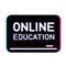 blackboard online education sign symbol