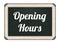 Blackboard Opening Hours