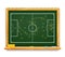 Blackboard showing a schematic plan for football