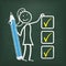 Blackboard Stickwoman Checklist