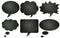 Blackboard textured speech bubbles