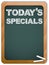 Blackboard with Today\'s Specials Message