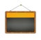 Blackboard wood frame yellow