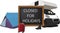 Blackboard with written closed for holidays-