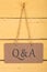 Blackboards with inscription `Q&A`