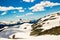 Blackcomb mountain peak panorama view cloudy sky summer time. Blackcomb mountain peak panorama view cloudy sky summer time