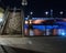 Blackfiars Bridge. The Shard in the distance. Night time