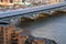 Blackfriars Railway Bridge aerial view, London