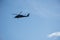 Blackhawk Helicopter conducting training overflight at Nellis AFB