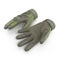 Blackhawk military tactical green gloves leather. US Soldier gloves on white. 3D illustration