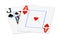 Blackjack cards isolated on white