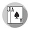 Blackjack combination - Ace & Jack - Flat design vector icon