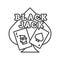 Blackjack linear icon