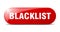 blacklist button. sticker. banner. rounded glass sign