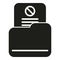 Blacklist data folder icon simple vector. Business mail