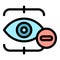 Blacklist eye icon vector flat