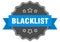 blacklist label. blacklist isolated seal. sticker. sign