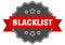 blacklist label. blacklist isolated seal. sticker. sign