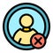 Blacklist new avatar icon vector flat