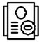 Blacklist page icon, outline style