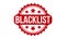 Blacklist Rubber Grunge Stamp Seal Vector Illustration