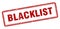 blacklist stamp. square grunge sign on white background