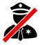 Blacklisted Police Man - Raster Icon Illustration