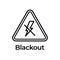 Blackout isolated vector icon. Power outage stock illustration