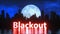 Blackout, power outage in the city 3d rendering,This image elements furnished by NASA