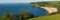 Blackpool Sands beach near Dartmouth Devon England UK panoramic view