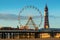 Blackpool Tower and Central Pier Ferris Wheel, Lancashire, UK