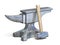 Blacksmith anvil and hammer 3D