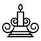 Blacksmith candle stand icon, outline style