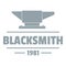 Blacksmith logo, vintage style