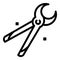 Blacksmith pliers icon, outline style