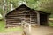 A blacksmith\'s building from pioneer days