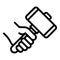 Blacksmith sledgehammer icon, outline style